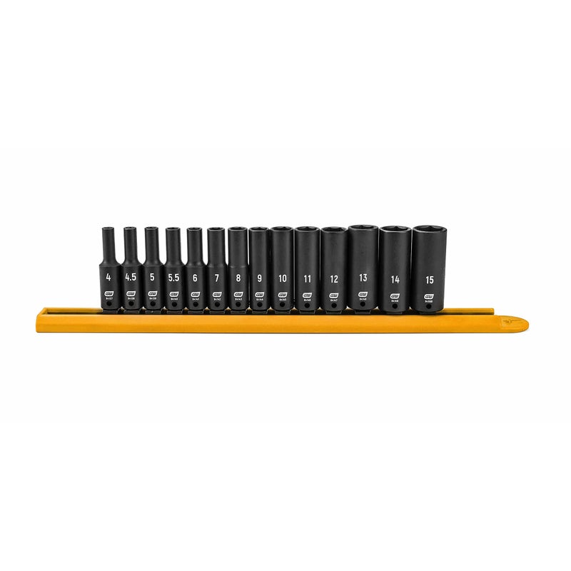 GEARWRENCH 14 Pc. 1/4"" Drive 6 Pt. Deep Impact Socket Set  Metric - 84909 - Image 1